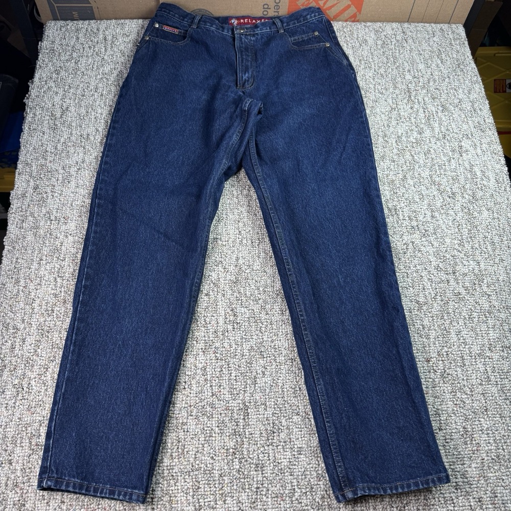 VTG Posted Jeans Womens 17/18 Measures 33x33 Relaxed Western Rodeo Blue Denim